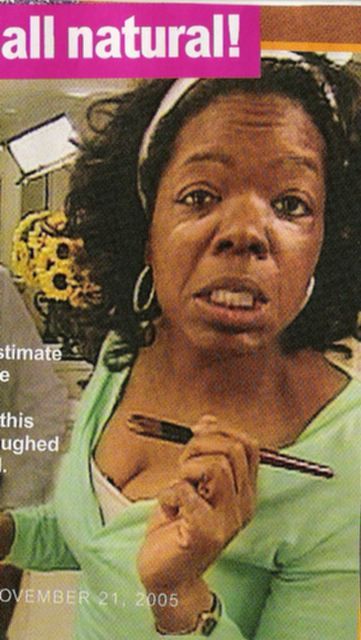  toothy magazine cover of Oprah Winfrey.