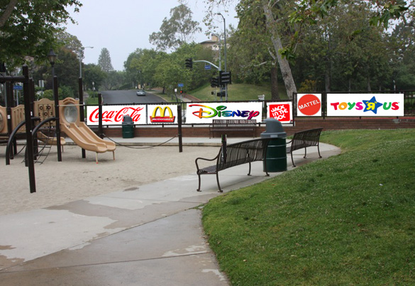 Playground at Holmby Park (Signs added)